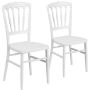 Flash Furniture - 2 Pack HERCULES Series Resin Stacking Napoleon Chair - White - Image 1