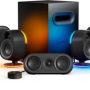SteelSeries - Arena 9 5.1 Bluetooth Gaming Speakers with RGB Lighting (6 Piece) - Black - Image 1