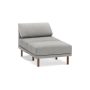 Burrow - Contemporary Range Armchair with Attachable Ottoman - Stone Gray - Image 1