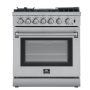 Forno Appliances - 4.62 Cu. Ft. Lazio Freestanding Electric Double Oven + Dual Fuel Gas Range - Stainless steel - Image 1