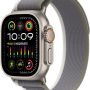 Apple Watch Ultra 2 (GPS + Cellular) 49mm Titanium Case with Green/Gray Trail Loop - M/L - Titanium - Image 1