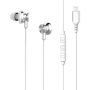 Chargeworx - Lightning Wired In-Ear Earbuds - Silver - Image 1