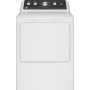 GE - 7.2 Cu. Ft. Electric Dryer with Spanish Control Panel - White with Matte Black - Image 1