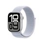 Apple Watch Series 10 (GPS) 42mm Aluminum Case with Blue Cloud Sport Loop - Silver - Image 1