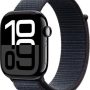 Apple Watch Series 10 (GPS) 46mm Aluminum Case with Ink Sport Loop - Jet Black - Image 1