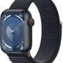Apple Watch Series 9 GPS + Cellular 41mm Aluminum Case with Midnight Sport Loop - Midnight - Image 1
