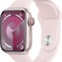 Apple Watch Series 9 GPS + Cellular 41mm Aluminum Case with Light Pink Sport Band (Small/Medium) - Pink - Image 1