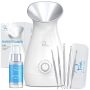 Pure Daily Care - Nano Ionic Facial Steamer with 5 Piece Skin Kit and Hyaluronic Serum - Silver - Image 1