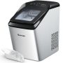 Costway - Ice Maker Countertop 33Lbs/24H Self-Clean Function w/ Scoop New - Silver - Image 1