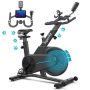 Costway - Magnetic Exercise Gym Bike Indoor Cycling Bike w/Adjustable Seat Handle - Black - Image 1