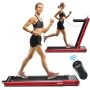 Costway - 2-in-1 Folding Treadmill 2.25HP Jogging Machine w/ Dual LED Display - Red - Image 1