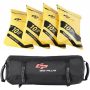 Costway - 40lbs Body Press Durable Fitness Exercise Weighted Sandbags w Filler Bags - Black/Yellow - Image 1