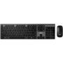 Adesso - Multi OS Wireless Scissor Switch Keyboard and Mouse With a CoPilot AI Hotkey and Quiet Switches - Black and Grey - Image 1