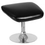 Alamont Home - Egg Rectangle Contemporary Leather/Faux Leather Ottoman - Black LeatherSoft - Image 1