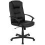 Alamont Home - Biscayne Contemporary Leather/Faux Leather Swivel Office Chair - Black - Image 1