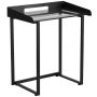 Alamont Home - Jayden Rectangle Contemporary Glass Home Office Desk - Clear/Black - Image 1