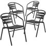 Alamont Home - Lila Patio Chair (set of 4) - Black 4-ALA-5UMI-185326 - Image 1