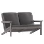 Alamont Home - Charlestown All-Weather Poly Resin Adirondack Loveseat & Cushions - Gray - Image 1