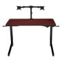 OSP Home Furnishings - Arena 1337 Battlestation Gaming Desk - Red Carbon Fiber/Black - Image 1