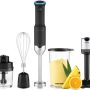 Chefman Cordless 5-in-1 Immersion Blender Set, Ice Crushing, Masher, Whisk, Chopper, Stainless Steel - Black - Image 1