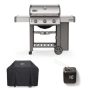 GENESIS II S310 3-Burner Liquid Propane Gas Grill with Cover and Weber Connect Bundle - Stainless Steel - Image 1