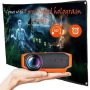 AAXA - HP4 Halloween Projector for Haunted Windows, AutoPlay(tm), Timer Onboard, 1080p Native, 8 Pre-Loaded Hologram Movies, BT - Orange/Black - Image 1
