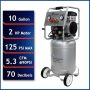 California Air Tools 10 Gal. 2.0 HP Ultra Quiet and Oil-Free 220-Volt Electric Air Compressor - Image 1