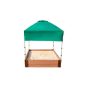 Frame It All 4 ft. x 4 ft. x 11 in. Square Sandbox Composite with Telescoping Canopy/Cover (2 in. Profile) - Image 1