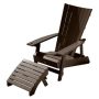 Highwood Manhattan Beach Weathered Acorn 2-Piece Recycled Plastic Outdoor Seating Set with Wine Glass Holder - Image 1