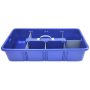 AMERICAN BUILT PRO Professional Grade 25 in. Blue Polyethylene Tote Tray with 6-Dividers - Image 1