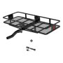 CURT Combo- 500 lbs. Capacity 60 in. x 24 in. Black Steel Basket Hitch Cargo Carrier with 5/8 in. Hitch Lock - Image 1