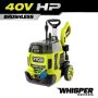 RYOBI 40V HP Brushless Whisper Series 2000 PSI 1.2 GPM Cold Water Electric Pressure Washer (Tool Only) - Image 2