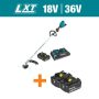 Makita LXT 18V X2 (36V) Lithium-Ion Brushless Cordless String Trimmer Kit (5.0Ah) with LXT 18V Battery Pack 5.0 Ah (2-Pk) - Image 2