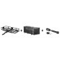 CURT Combo Kit, 60 in. x 24 in. Steel Basket Hitch Cargo Carrier (500 lbs., Folding 2 in. Shank) with Cargo Bag & Hitch Lock - Image 1