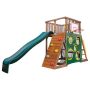 KidKraft All-in-One Sports Adventure Wooden Outdoor Playset with Rock Wall, Basketball Goal and Sports Equipment - Image 1