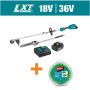 Makita 18V LXT BL Cordless Couple Shaft Power Head Kit w/Trimmer & Pole Saw Attachments (4.0Ah) & Trimmer Line, 0.080", 175' - Image 1