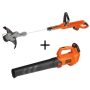 BLACK+DECKER 20V MAX Cordless 2-in-1 String Trimmer/Edger and 90 MPH 320 CFM Leaf Blower with (2) 2Ah Battery & Chargers - Image 1
