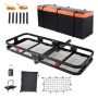 SKYSHALO Hitch Mount Cargo Carrier 60 in. x 24 in. x 6 in. Basket Carrier Rack 500 lbs. Load w/Cargo Net for 2 in. Hitch Receiver - Image 1