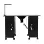 43.3 in. Black Heavy Steel Manicure Nail Table Station Beauty Spa Desk Salon Equipment - Image 1